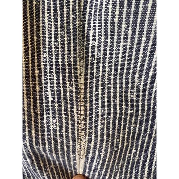 Altuzarra Blue White Pinstripe Patch Pockets Above Knee Pencil Skirt Size 44 - Picture 9 of 12